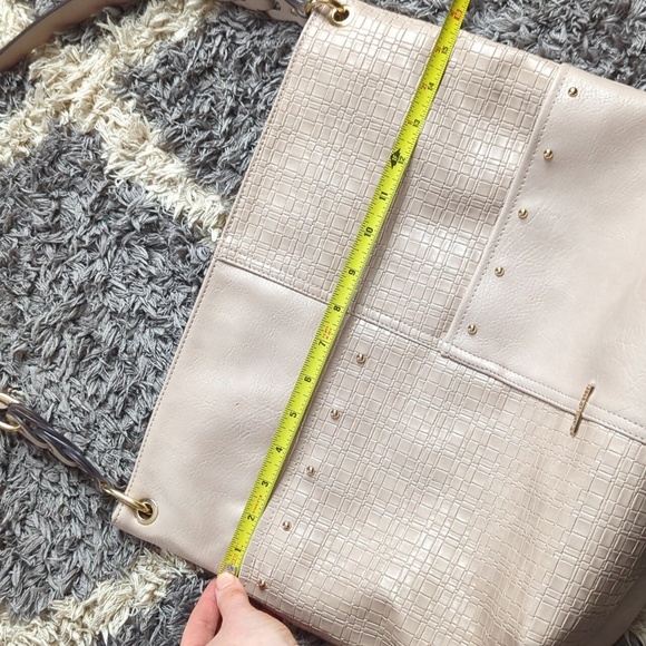 Rosetti Studded Hobo Bag in Cream with Gold Accents Lots of Storage - Picture 4 of 11